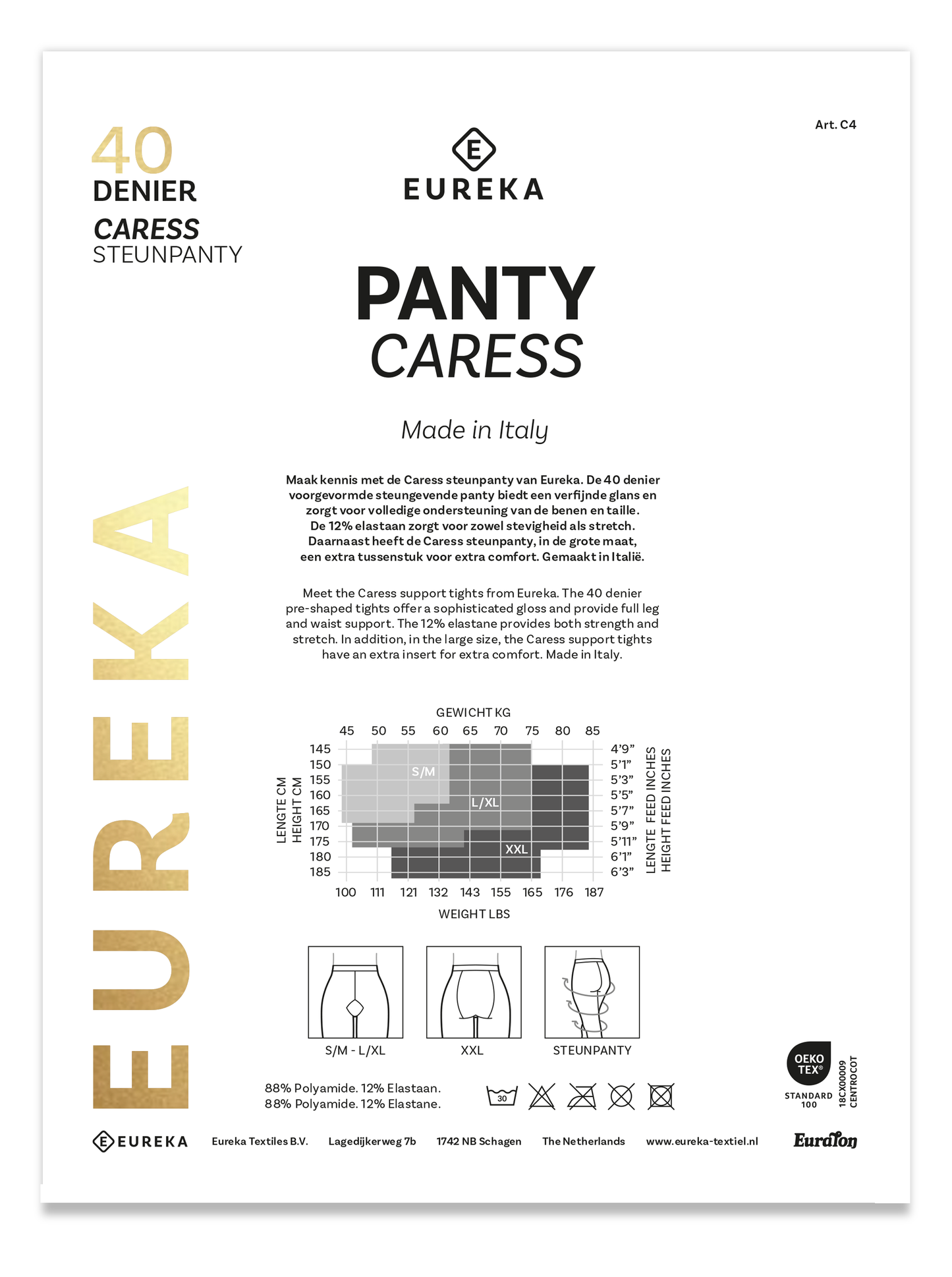 Eureka, 40 denier, 2 paar voor €12,00