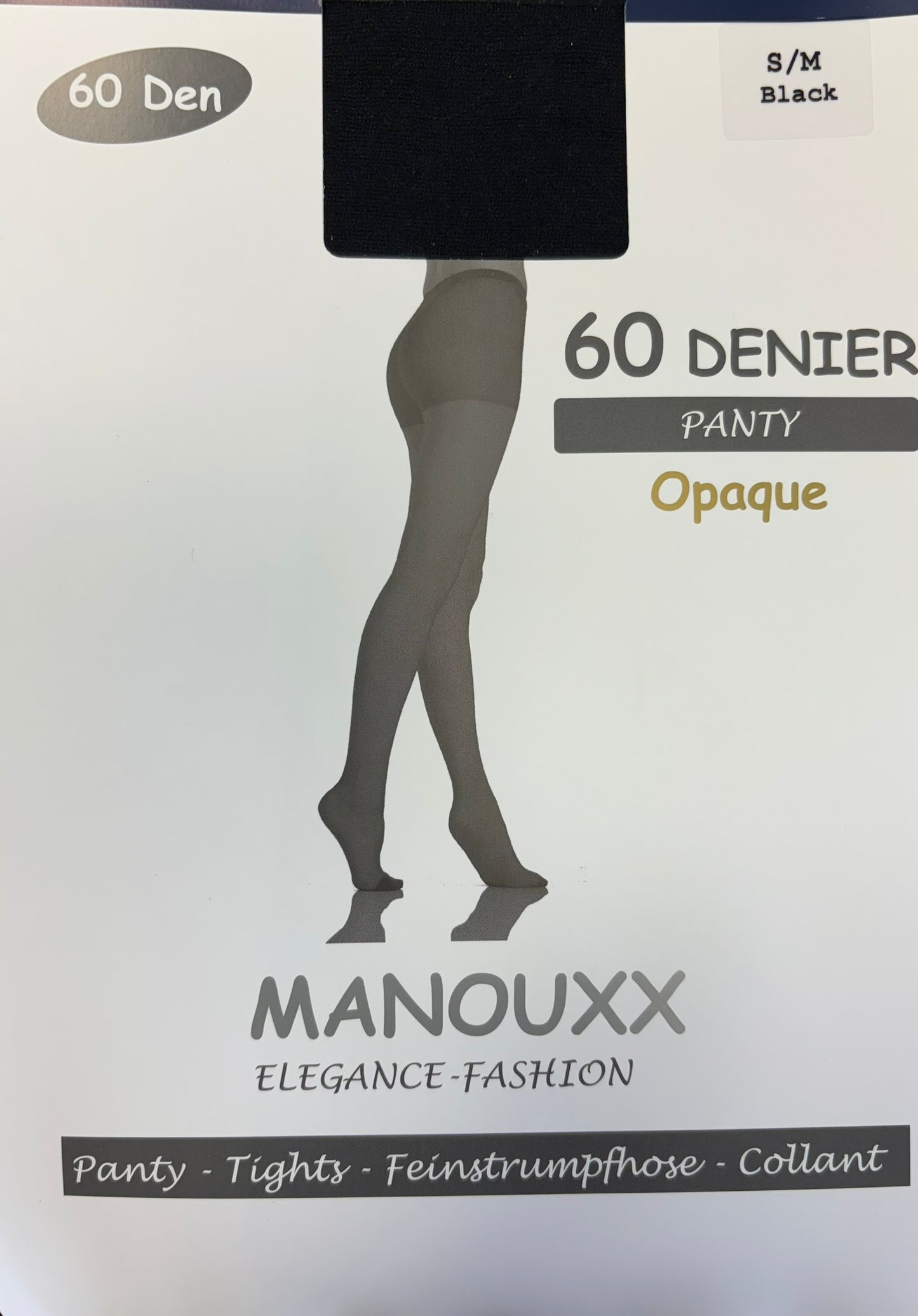 Mannoux panty 60 denier. Klik voor de kleuren.